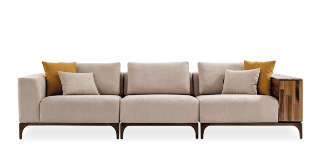 Modis Lounge 3 SEATER With Wooden Arm