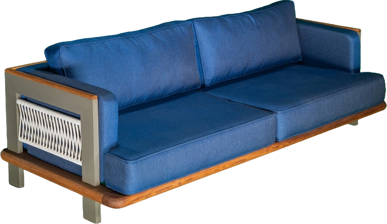 Bodrum Aluminum Three-seater sofa