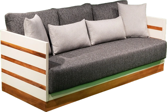 Monaco Aluminum Three-seater sofa