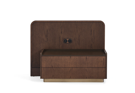 Modis Antik Long nightstand with back panel