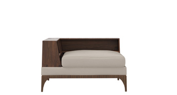 Modis Prada Fabric corner with bookcase