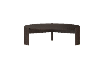 Modis Pergamon Round wooden coffee table