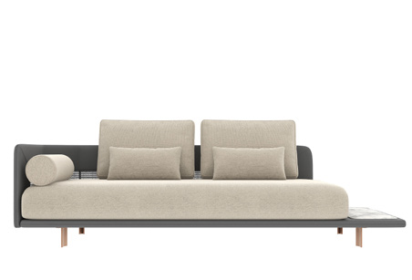 Modis Aspendos 3 seater with one arm with side table