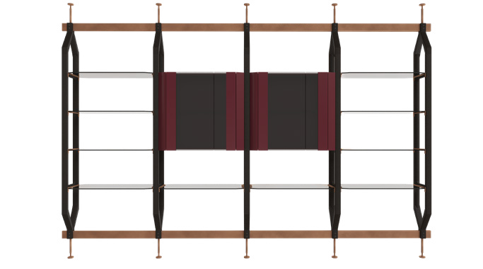 Modis Aspendos Bookcase with showcase (fix to ceiling)