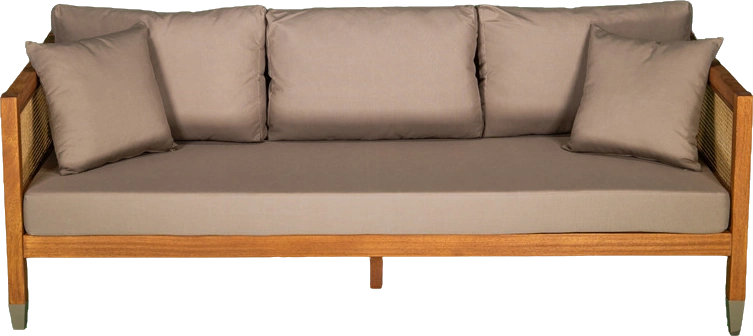 Soho Rattan Three-seater sofa