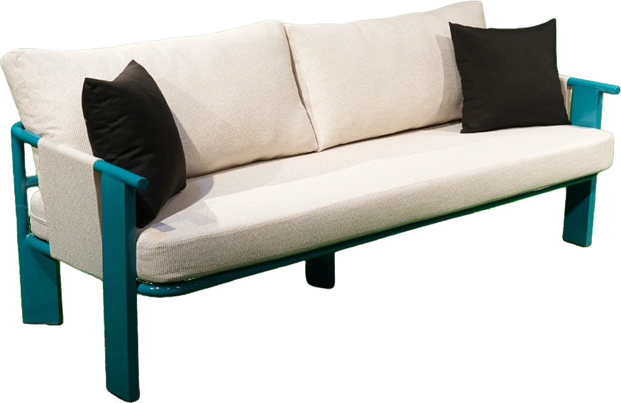 Sardinia Aluminum Three-seater sofa