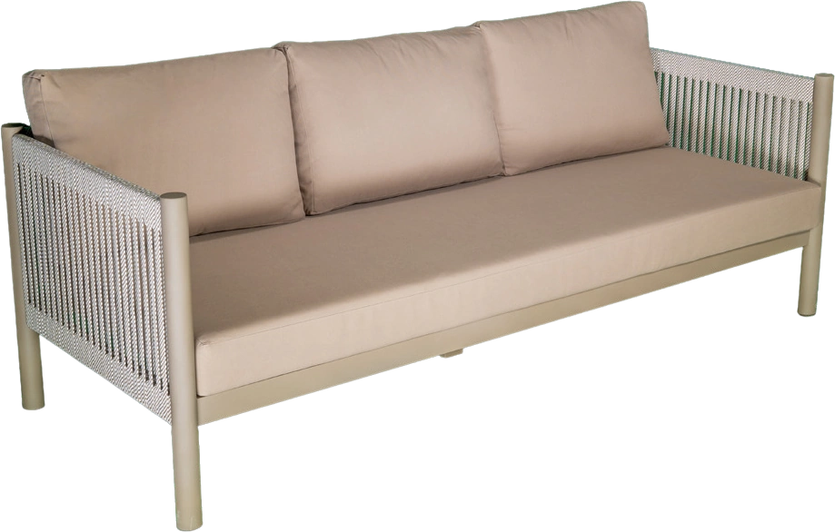 Soho Aluminum Three-seater sofa