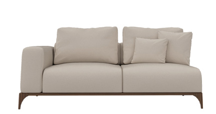 Modis Lounge Two seater with one fabric arm